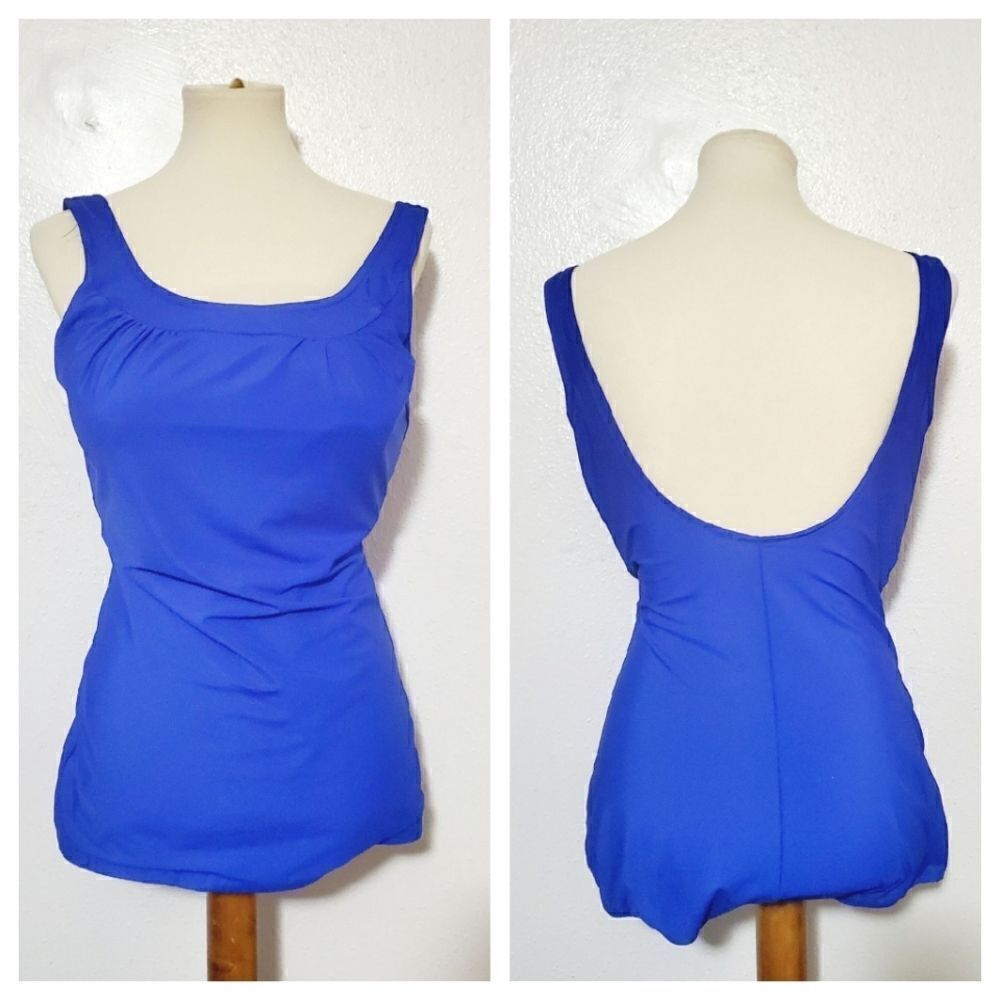 Roxanne VTG Blue one piece Swimsuit Size 18 Cup D